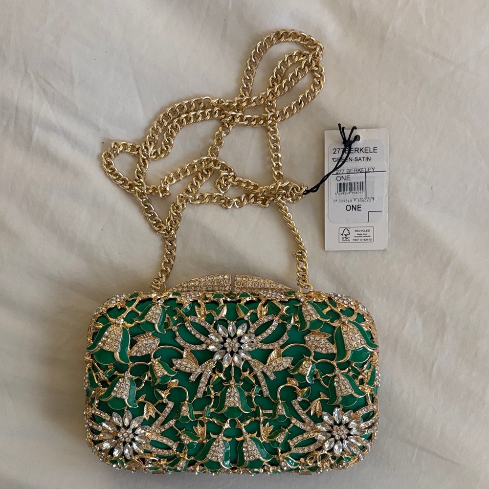 Dune Green and Gold Clutch